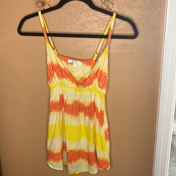 Matix Orange & Yellow Tie Dye Stripe Tank Size XS - Picture 2 of 10